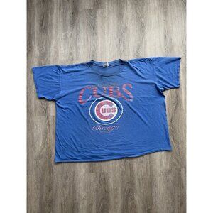Vintage 90s Chicago Cubs MLB Baseball Illinois CSA 3XL Shirt Blue Worn Faded